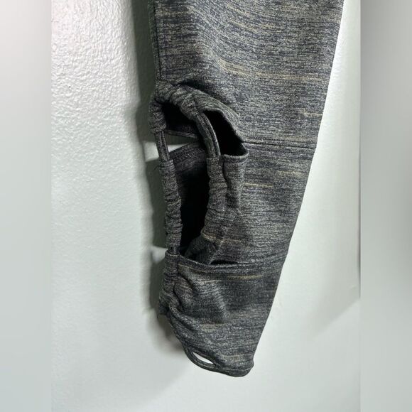 Free People Movement Revolve Cut Out High Waist Leggings Gray Green Marled Sz M - Picture 5 of 8